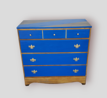 Blue 4 Drawer Dresser 1